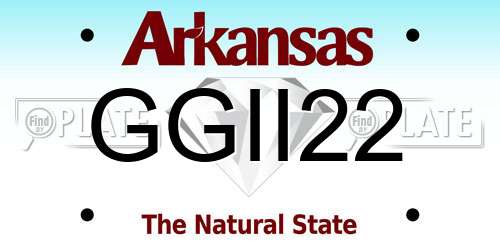GGII22 Arkansas License Plate