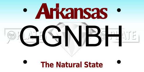 GGNBH Arkansas License Plate