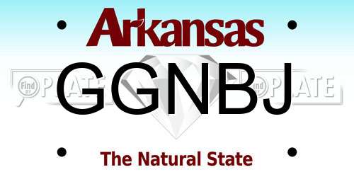 GGNBJ Arkansas License Plate