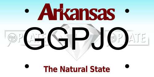 GGPJO Arkansas License Plate