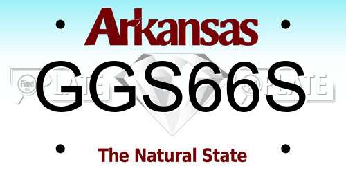GGS66S Arkansas License Plate