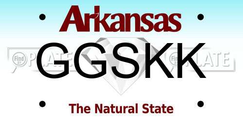 GGSKK Arkansas License Plate