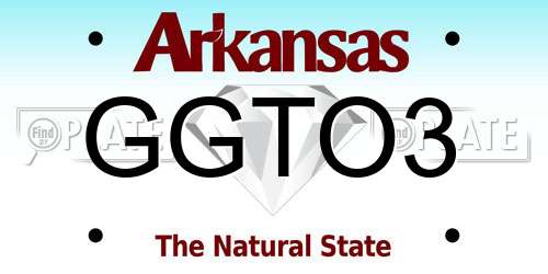 GGTO3 Arkansas License Plate