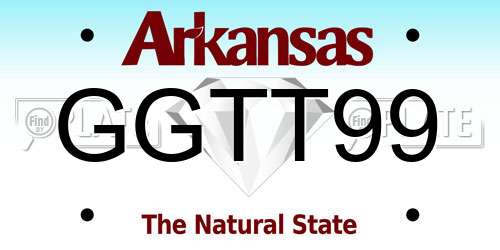 GGTT99 Arkansas License Plate
