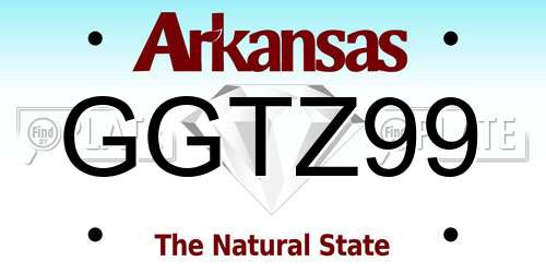 GGTZ99 Arkansas License Plate