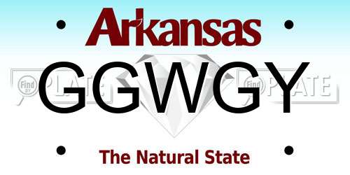 GGWGY Arkansas License Plate