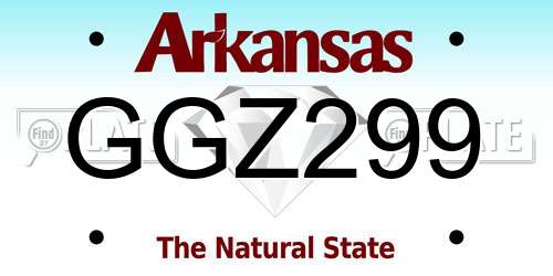 GGZ299 Arkansas License Plate