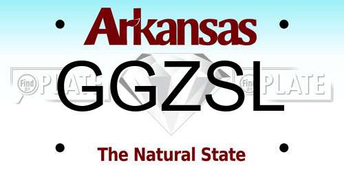 GGZSL Arkansas License Plate