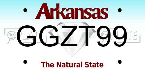 GGZT99 Arkansas License Plate