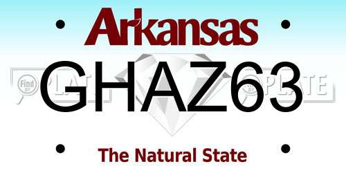 GHAZ63 Arkansas License Plate