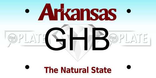 GHB Arkansas License Plate