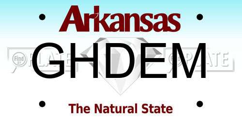 GHDEM Arkansas License Plate