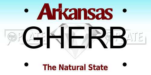 GHERB Arkansas License Plate
