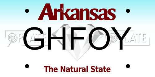 GHFOY Arkansas License Plate