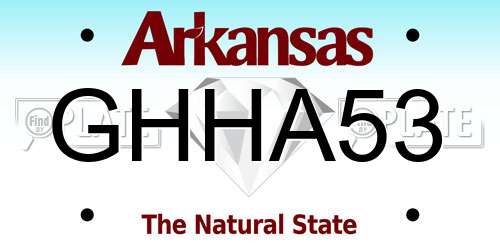 GHHA53 Arkansas License Plate