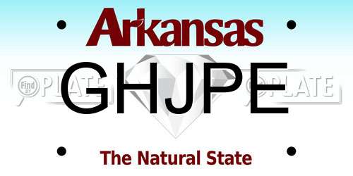GHJPE Arkansas License Plate