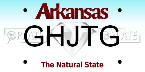 GHJTG Arkansas License Plate