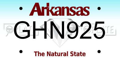 GHN925 Arkansas License Plate