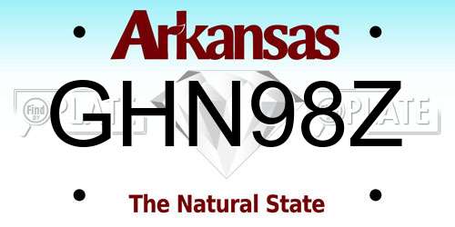 GHN98Z Arkansas License Plate