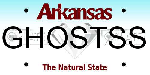 GHOSTSS Arkansas License Plate