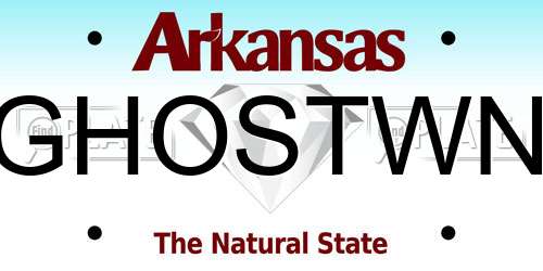GHOSTWN Arkansas License Plate