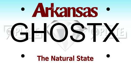 GHOSTX Arkansas License Plate