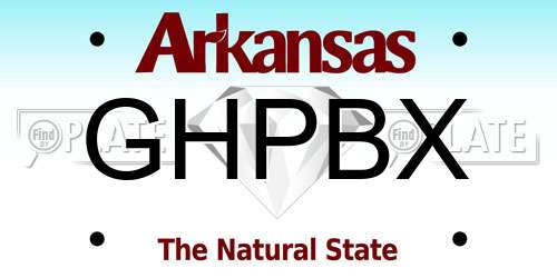 GHPBX Arkansas License Plate
