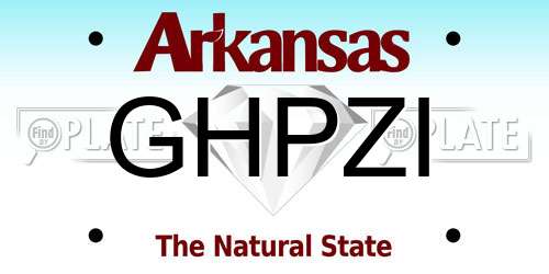 GHPZI Arkansas License Plate