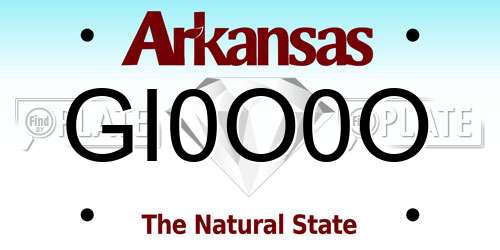 GI0O0O Arkansas License Plate