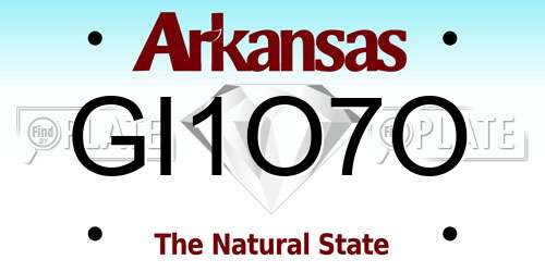 GI1O7O Arkansas License Plate