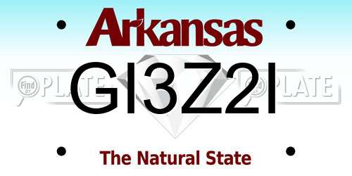 GI3Z2I Arkansas License Plate