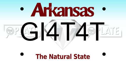 GI4T4T Arkansas License Plate