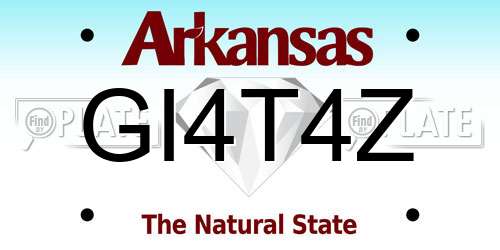 GI4T4Z Arkansas License Plate