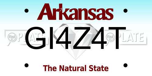 GI4Z4T Arkansas License Plate