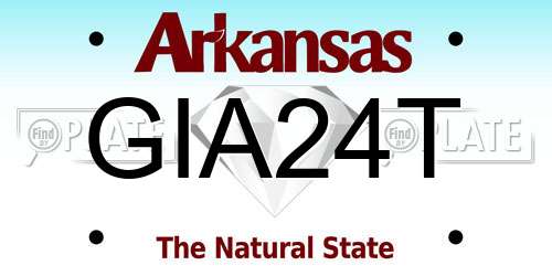 GIA24T Arkansas License Plate
