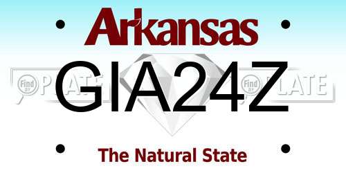 GIA24Z Arkansas License Plate