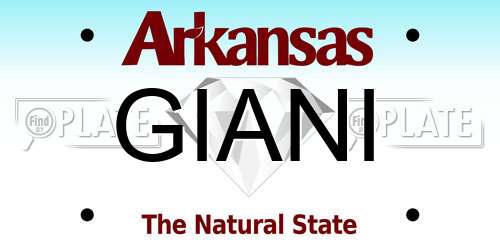 GIANI Arkansas License Plate