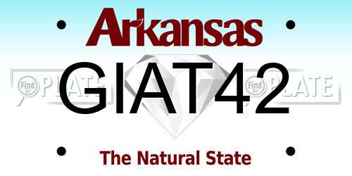 GIAT42 Arkansas License Plate