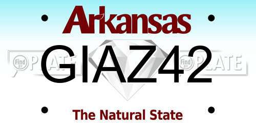 GIAZ42 Arkansas License Plate