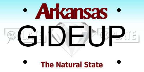 GIDEUP Arkansas License Plate