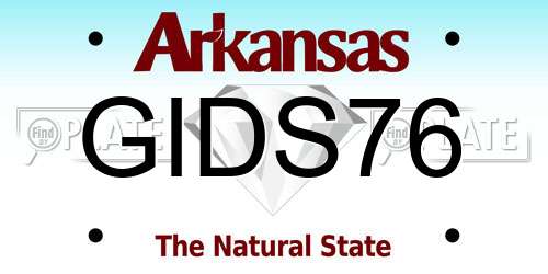 GIDS76 Arkansas License Plate