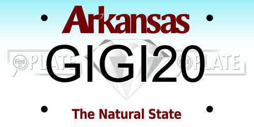 GIGI20 Arkansas License Plate