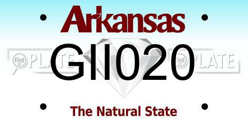 GII020 Arkansas License Plate