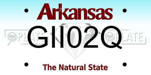GII02Q Arkansas License Plate