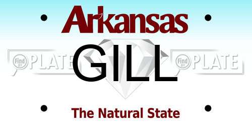 GILL Arkansas License Plate