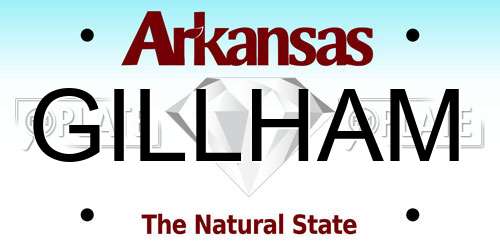 GILLHAM Arkansas License Plate