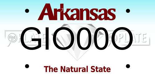 GIO00O Arkansas License Plate