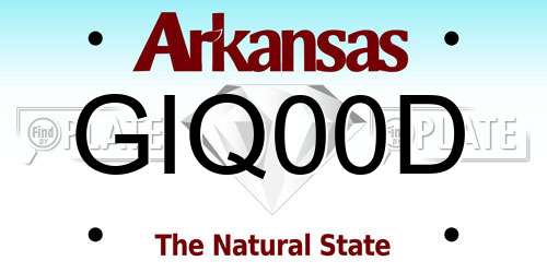 GIQ00D Arkansas License Plate