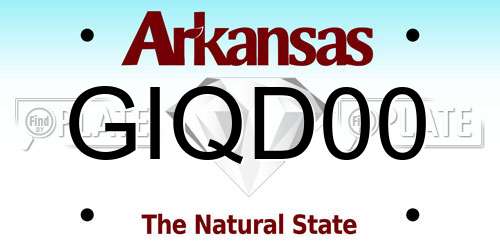 GIQD00 Arkansas License Plate