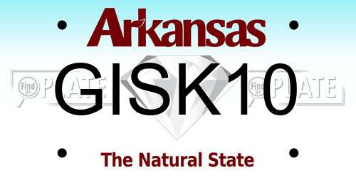 GISK10 Arkansas License Plate